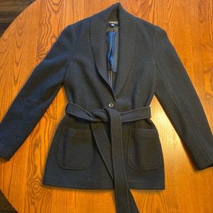 Belted Boiled Wool Cardigan